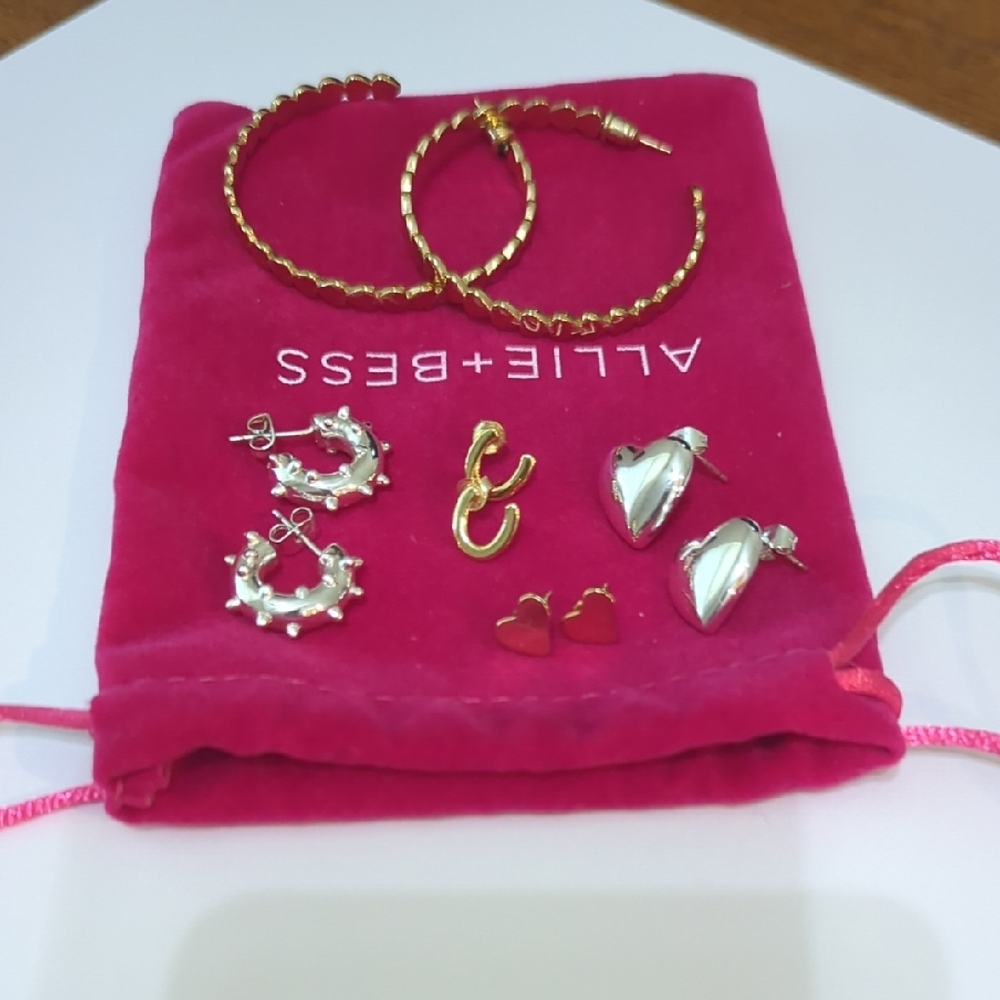 Allie + Bess Gold and Silver Earring Set